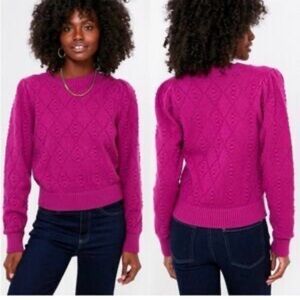 Women's Pink Cable Knit Sweater Tuckernuck Hyacinth House Medium